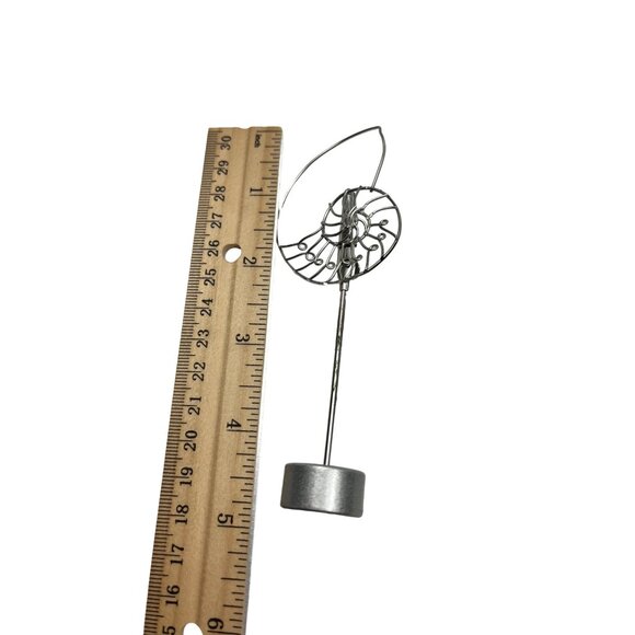 Handcrafted Nautilus Shell Wire Sculpture With Stand A426 - Picture 3 of 6